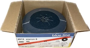 115mm 4.5” Sanding Discs 80 grit P80 Black Wet & Dry Fibre Sanding Discs X25 SIA - Picture 1 of 2