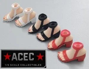 Sandalias de pies pálidos escala 1/6 EE. UU. para figura femenina de 12" PHICEN Worldbox Hot Toys - Imagen 1 de 6