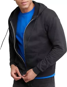 Hanes Men's Zip-Up Hoodie, EcoSmart Fleece Full-Zip Hoodie for Men, Hooded Sweat - Picture 1 of 21