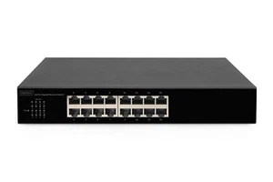Switch Gigabit DIGITUS 16 puertos no administrado 19 pulgadas 32 Gbps montaje en rack plug-and-play - Imagen 1 de 8
