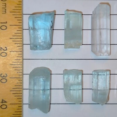 Aguamarina Cristales ásperos Piedras Preciosas Suelto Natural Paquete Lote Shigar 41.1ct Foto 1 de 4