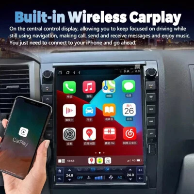 13'' HD Car Radio GPS Navi Android 8+256GB For Toyota Tundra 07-13 Sequoia 08-21 - Image 1 of 4