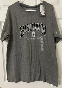 NWT Brown University Champion Tee Shirt Size Large Gray Short Sleeve Graphic - Picture 1 of 4