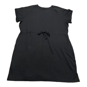 Sonoma Plus Goods For Life Black Sweatshirt Dress Sz X2 Black Thin Comfy NWT - Picture 1 of 12