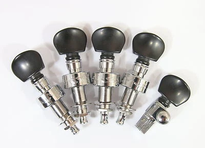 Chrome plated 5 string Brass banjo geared machine heads 5p 328CX-BX - Image 1 of 4