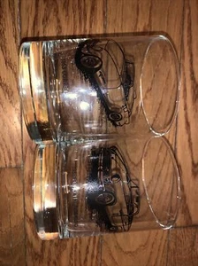 lot of six vintage Sunoco auto car drinking glasses Corvette T-Bird - Picture 1 of 10