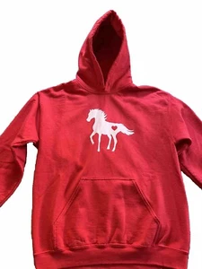 TSTARS Red Horse Lover Hoodie Equestrian Riding Ranch Deftones Hooded Sweatshirt - Picture 1 of 15