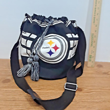 Drawstring Ripple Bucket Bag Purse Pittsburgh Steelers NFL Football Adjustable