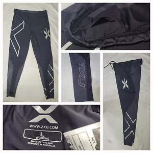 2XU Elite Women's Size Large MCS Compression Tights Leggings Black & Gray - Picture 1 of 16
