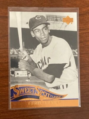 ERNIE BANKS 2005 UPPER DECK SWEET SPOT CLASSIC CHICAGO CUBS CARD #29 - Image 1 of 2
