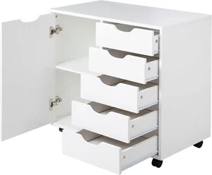 5 Drawer Dresser Storage Tower Organizer Shelf Unit for Bedroom Closet Entryway - Picture 1 of 9
