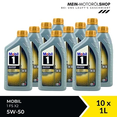 Mobil 1 FS X2 5W-50 Mercedes MB Fiat Porsche Lexus 10x1 litri = 10 litri