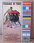 PROGRAMA DE TOROS vtg bullfighting program Spain bullfighter bios Latin book 80s