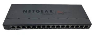 🐞 NETGEAR ProSafe Plus GS116Ev2 16 Port Gigabit Ethernet Switch Gray WORKS EUC - Picture 1 of 6