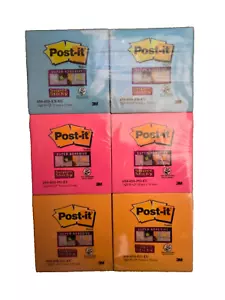 Post-It Notes 76 x 76 mm super adesivo 654-6SS originale assortito 3M confezione da 6 - Foto 1 di 5