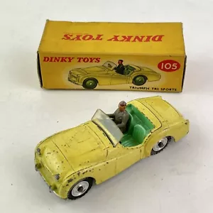 Coche deportivo Dinky Triumph TR2 amarillo n.º. 105 - Imagen 1 de 16