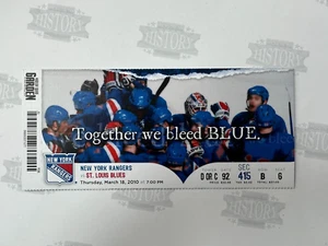 2010 Paul Kariya 400th Career Goal Ticket Blues New York Rangers 3/18/10 - Picture 1 of 2