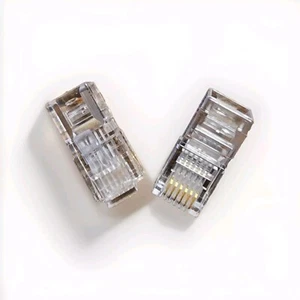 100pcs RJ12 6P6C Modular Plug Long Body Connector For RJ12 Telephone Line Cord - Zdjęcie 1 z 3