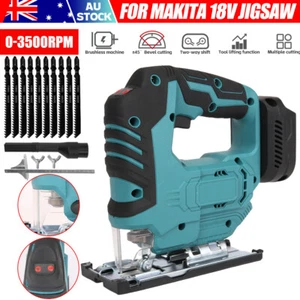 For Makita 18V Li-ion Battery Cordless Jigsaw Cutter Woodworking Cut Brushless - Picture 1 of 12