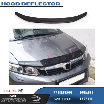 Hood Deflector Guard | Bug Shield Compatible for Honda Civic 2012-2016 Sedan - Image 1 of 4
