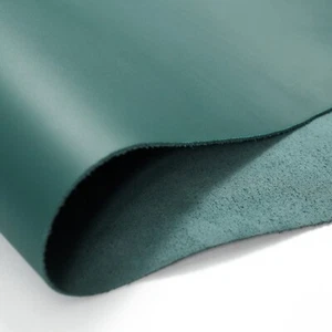 Green Italian Leather Sheets 4.5-5 oz Top Grain Cowhide Pre-Cut Pieces - Picture 1 of 8