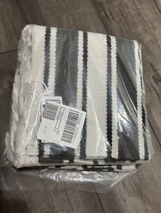 Barbara King Indoor/Outdoor 2' x 3' Striped PET Throw Rug Charcoal Stripe - Picture 1 of 3