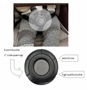 5 Punkt Gurtzeug Sicherheitsschnalle für Silber Kreuz Baby Kinderwagen Ersatz - Bild 1 von 5
