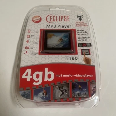 Eclipse T180 4GB MP3 Red Music Video Player - Touch Screen - New Sealed - Image 1 of 4