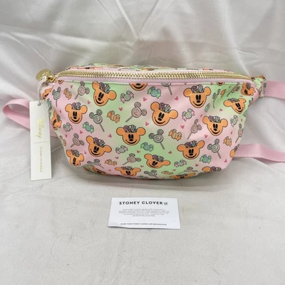 Stoney Clover Lane X Disney Jumbo Belt Bag Halloween Mickey Print Pink Multi - Image 1 of 4