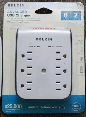 Protector contra sobretensiones de carga USB avanzado Belkin - BV106050-CW - 6 salidas Foto 1 de 4