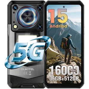 OUKITEL WP56 Outdoor Smartphone 5G 16000mAh 36G+512GB Android 15 Handy GPS NFC - Bild 1 von 9