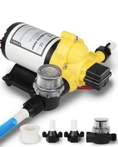 Wohnmobil Wasserpumpe 12V DC 3,5GPM 50PSI On Demand Membran selbstansaugend mit Presse - Bild 1 von 8