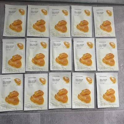 NATURE REPUBLIC Real Nature Mask Sheet 15 Pieces Royal Jelly Korean Skincare - Image 1 of 3