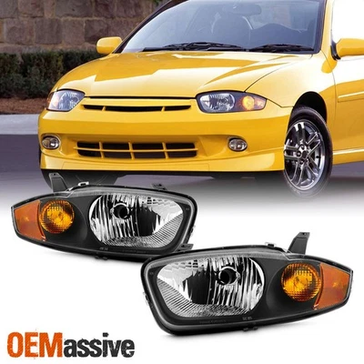 Par de faros cromados para Chevy Cavalier 2003-2005 conductor izquierdo + pasajero derecho Foto 1 de 4
