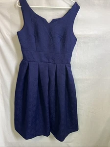 Lindy Bop Felicia Blue Flower Sleeveless Fit & Flare Retro Dress Size 14 NWT - Picture 1 of 12