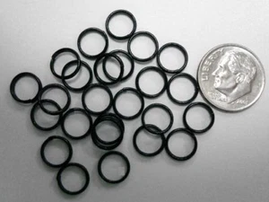 8mm Jet BLACK Plated split rings jump rings 24 pcs charm attachment clasp FPC020 - Picture 1 of 3