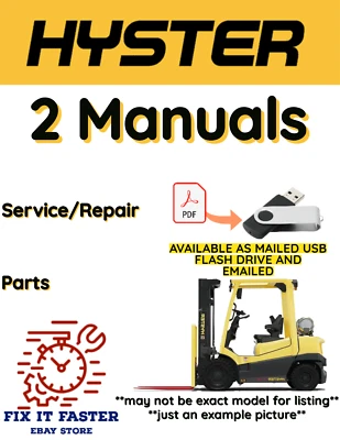 HYSTER CARRETILLA ELEVADORA (D003) H60H TALLER DE REPARACIÓN MANUAL DE PIEZAS PDF EN USB Foto 1 de 3
