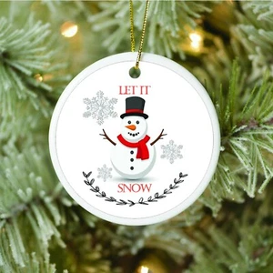 Personalizado FELIZ NAVIDAD Navidad LET IT NEW Hombre Chuchería Colgante Decoración Regalo - Imagen 1 de 5