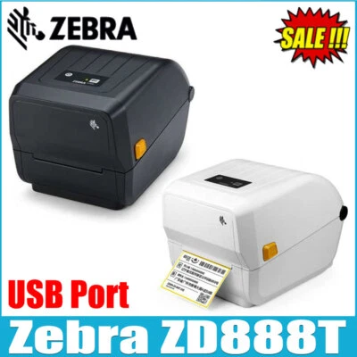 Zebra ZD888T USB Desktop Thermal Barcode Sticker Label Printer Replace GK888T - Image 1 of 4