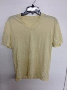 James Perse Men's Relaxed Fit S/S V-Neck Cotton T-Shirt Light Yellow MLJ3352! - Picture 1 of 7