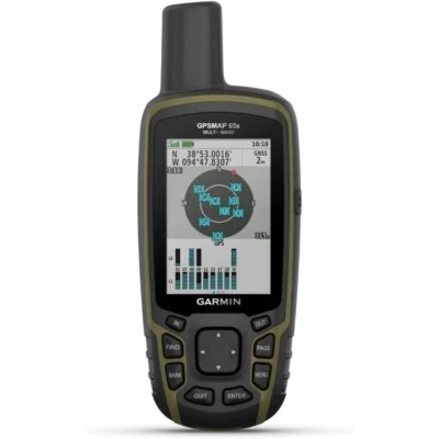 Garmin GPSMap 65s Navigationsgerät Outdoor-Navi 16 GB GPS microSD USB grau/grün - Bild 1 von 3
