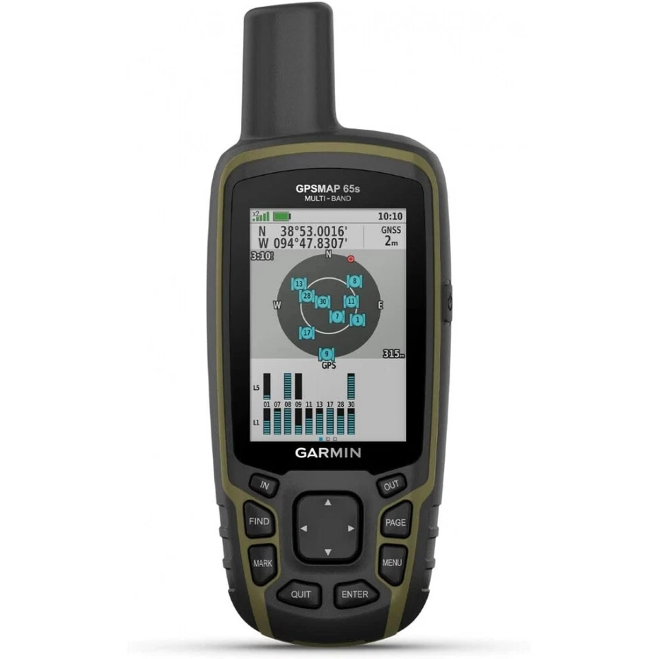 Garmin GPSMap 65s Navigationsgerät Outdoor-Navi 16 GB GPS microSD USB grau/grün - Bild 1 von 3