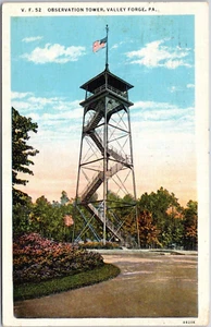 Postal Torre de Observación Valley Forge PA publicada 1940 - Imagen 1 de 2