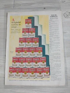 Vintage Ad Campbell's Soup 1930 Magazine Page Ad Collectible Framing History - Imagen 1 de 4