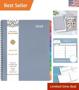 Organizzatore mensile 2025 funzionale: carta spessa e schede pagine mensili 9" x 11" - Foto 1 di 11