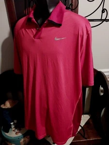 Polo de golf Nike Tiger Woods Collection Dri-Fit para hombre XL roja y negra ventilada - Imagen 1 de 7