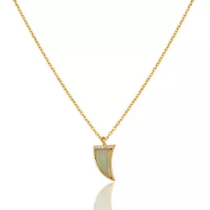 Aqua Chalcedony CZ Gemstone Jewelry Gold Plated 925 Sterling Silver Pendant - Picture 1 of 4