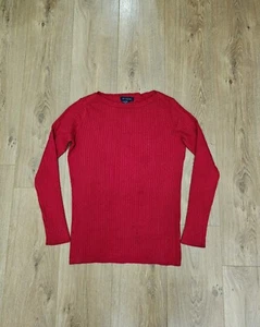 Tommy Hilfiger Red Size Small UK 8-10 Womens Jumper Sweater Top Cardigan - Picture 1 of 10