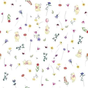 Disney Winnie Pooh Wallpaper Roll 0.53 m x 10 m white non-woven DAMAGED RETURN - Picture 1 of 8