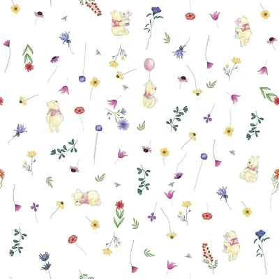 Rollo de papel tapiz Disney Winnie Pooh 0,53 m x 10 m blanco no tejido DEVOLUCIÓN DAÑADA Foto 1 de 4